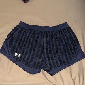Under Armour Women's Navy Patterned Athletic Shorts